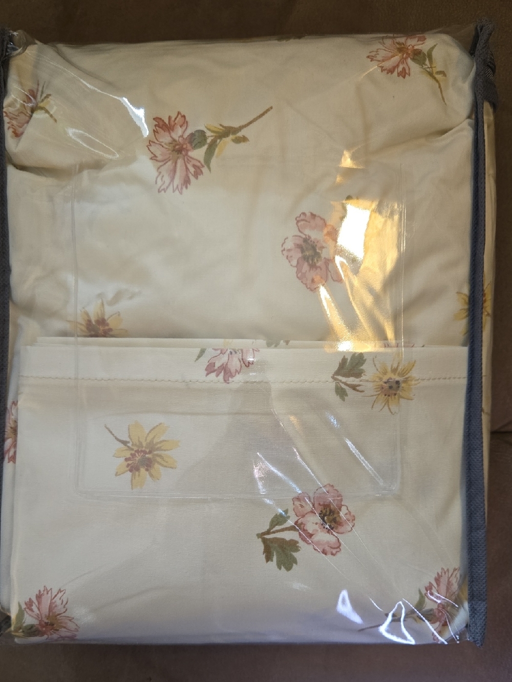 Floral Cream Fabric Twin Sheets